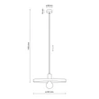 Pendul TK Lighting SILA metal, maro, E27 - TK-10758