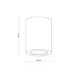 Plafoniera de baie TK Lighting LIGNO metal, alb, GU10, IP44 - TK-10932