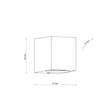 Aplica de perete de exterior TK Lighting AXIS metal, gri, GU10, IP44 - TK-10969