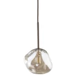 Pendul TK Lighting LAVA metal, sticla, maro, chihlimbar, G9 - TK-11025