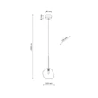 Pendul TK Lighting LAVA metal, sticla, maro, chihlimbar, G9 - TK-11025
