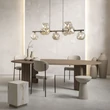 Pendul TK Lighting LAVA metal, sticla, maro, chihlimbar, G9 - TK-11037