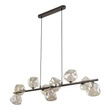 Pendul TK Lighting LAVA metal, sticla, maro, chihlimbar, G9 - TK-11037