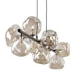 Pendul TK Lighting LAVA metal, sticla, maro, chihlimbar, G9 - TK-11037