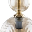 Pendul TK Lighting SOPHIA metal, sticla, negru, chihlimbar, E14 - TK-11040