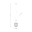 Pendul TK Lighting SOPHIA metal, sticla, negru, chihlimbar, E14 - TK-11040