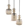 Pendul TK Lighting SOPHIA metal, sticla, negru, chihlimbar, E14 - TK-11041
