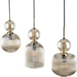 Pendul TK Lighting SOPHIA metal, sticla, negru, chihlimbar, E14 - TK-11042