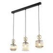 Pendul TK Lighting SOPHIA metal, sticla, negru, chihlimbar, E14 - TK-11042