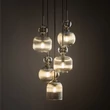 Pendul TK Lighting SOPHIA metal, sticla, negru, chihlimbar, E14 - TK-11043
