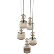 Pendul TK Lighting SOPHIA metal, sticla, negru, chihlimbar, E14 - TK-11043