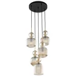 Pendul TK Lighting SOPHIA metal, sticla, negru, chihlimbar, E14 - TK-11043