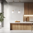 Pendul TK Lighting BALLO metal, sticla, bej, alb, E14 - TK-11049