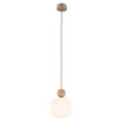 Pendul TK Lighting BALLO metal, sticla, bej, alb, E14 - TK-11049