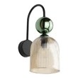Aplica de perete TK Lighting SOPHIA metal, sticla, negru, verde, chihlimbar, E14 - TK-11143