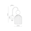 Aplica de perete TK Lighting SOPHIA metal, sticla, negru, verde, chihlimbar, E14 - TK-11143