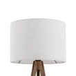 Lampadar TK Lighting GRAND metal, lemn, textil, maro, gri, E27 - TK-16004