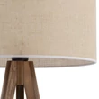 Lampadar TK Lighting GRAND metal, lemn, textil, maro, bej, E27 - TK-16017