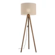 Lampadar TK Lighting GRAND metal, lemn, textil, maro, bej, E27 - TK-16017