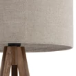 Lampadar TK Lighting GRAND metal, lemn, textil, maro, bej, E27 - TK-16018