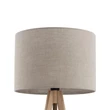 Lampadar TK Lighting GRAND metal, lemn, textil, maro, bej, E27 - TK-16021