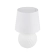 Veioza TK Lighting SANTANA sticla, textil, alb, E27 - TK-16046