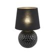 Veioza TK Lighting SANTANA sticla, textil, negru, E27 - TK-16047