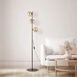 Lampadar TK Lighting LAVA metal, sticla, maro, chihlimbar, G9 - TK-16150