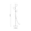 Lampadar TK Lighting LAVA metal, sticla, maro, chihlimbar, G9 - TK-16150