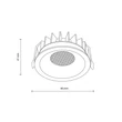 Spot incastrabil TK Lighting NEXUS metal, negru, LED, 12W, 3000K, 802 Lm - TK-18127