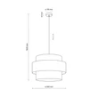 Pendul TK Lighting TRIO metal, textil, albastru, portocaliu, natur, E27 - TK-2758