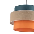 Pendul TK Lighting TRIO metal, textil, albastru, portocaliu, natur, E27 - TK-2758