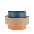 Pendul TK Lighting TRIO metal, textil, albastru, portocaliu, natur, E27 - TK-2758
