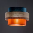 Pendul TK Lighting TRIO metal, textil, albastru, portocaliu, natur, E27 - TK-2758