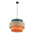 Pendul TK Lighting TRIO metal, textil, albastru, portocaliu, natur, E27 - TK-2758
