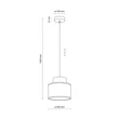 Pendul TK Lighting DUO metal, textil, caramiziu, natur, E27 - TK-2785