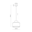 Pendul TK Lighting DUO metal, textil, caramiziu, natur, E27 - TK-3139