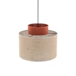 Pendul TK Lighting DUO metal, textil, caramiziu, natur, E27 - TK-3139