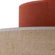 Pendul TK Lighting DUO metal, textil, caramiziu, natur, E27 - TK-3139