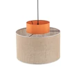 Pendul TK Lighting DUO metal, textil, portocaliu, natur, E27 - TK-3227