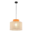 Pendul TK Lighting DUO metal, textil, portocaliu, natur, E27 - TK-3227