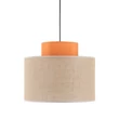 Pendul TK Lighting DUO metal, textil, portocaliu, natur, E27 - TK-3227
