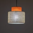 Pendul TK Lighting DUO metal, textil, portocaliu, natur, E27 - TK-3255