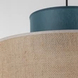 Pendul TK Lighting DUO metal, textil, albastru, natur, E27 - TK-3256