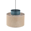 Pendul TK Lighting DUO metal, textil, albastru, natur, E27 - TK-3256