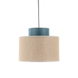 Pendul TK Lighting DUO metal, textil, albastru, natur, E27 - TK-3256