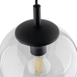 Pendul TK Lighting ESME metal, sticla, negru, transparent, E27 - TK-3267