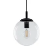 Pendul TK Lighting ESME metal, sticla, negru, transparent, E27 - TK-3267