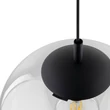 Pendul TK Lighting ESME metal, sticla, negru, transparent, E27 - TK-3268