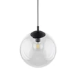 Pendul TK Lighting ESME metal, sticla, negru, transparent, E27 - TK-3268
